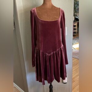 Elegant Velvet Long Sleeve Dress